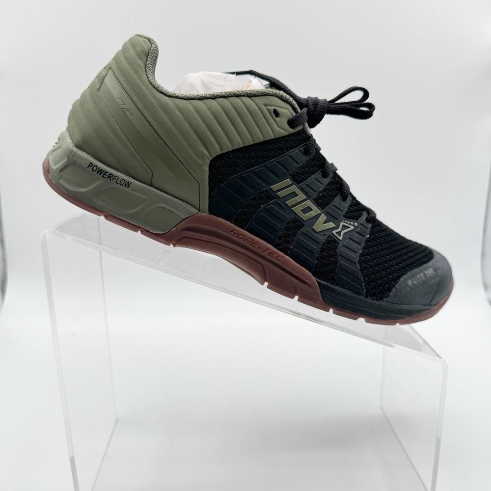 Inov-8 F-Lite 260 Black Olive gum Knit training shoes Men Size 8.5 CrossFit